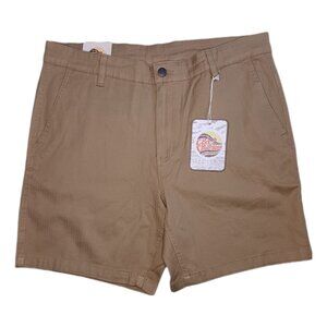 C&C California Mens Shorts Size 36 Waist Tan Chino Brand New With Tags
